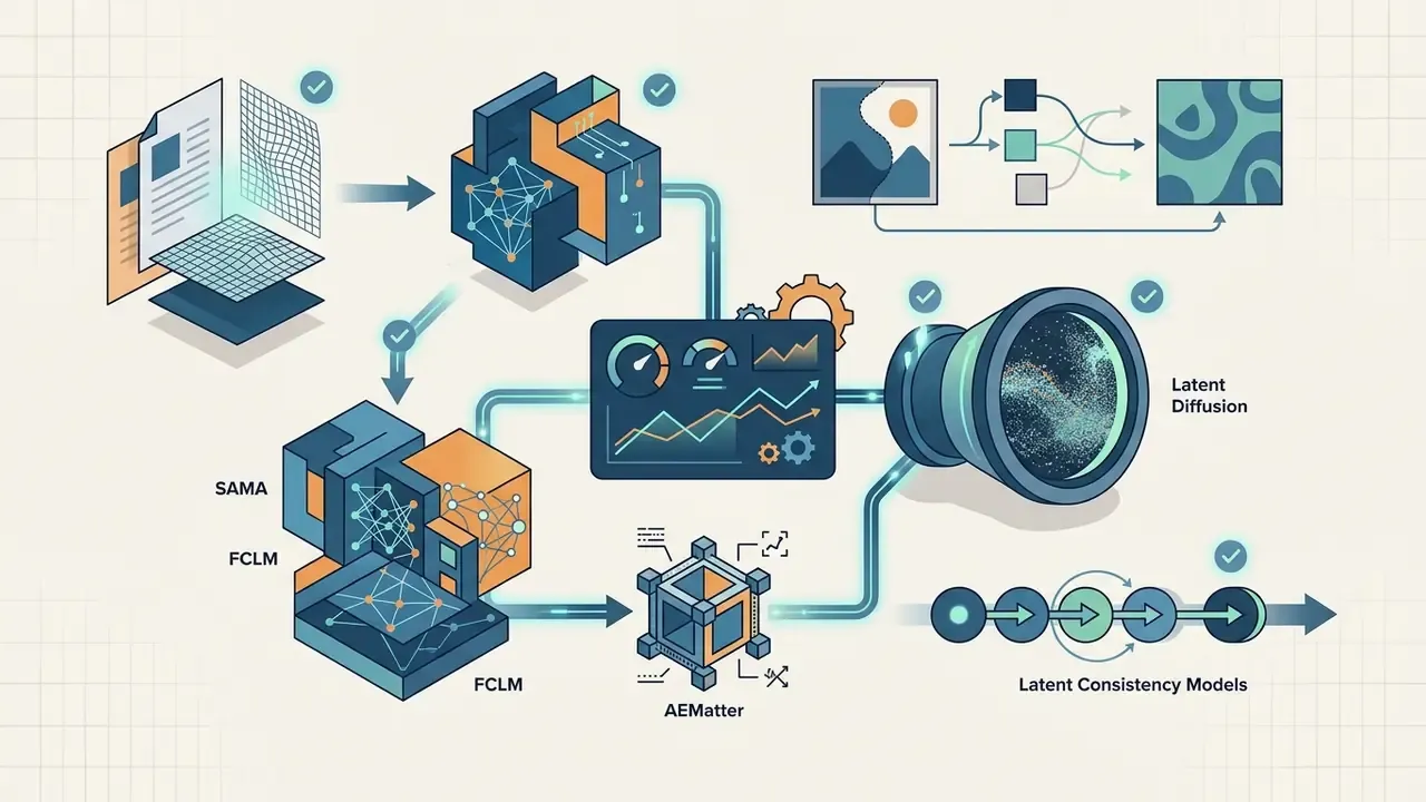 Technical workflow showing neural network architectures processing image data through modular components