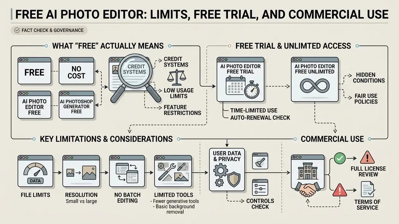 Summary of software pricing models, usage limitations, data privacy, and commercial licensing requirements
