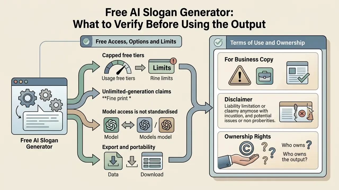 Infographic comparing tool access limitations with legal considerations for business copy and ownership
