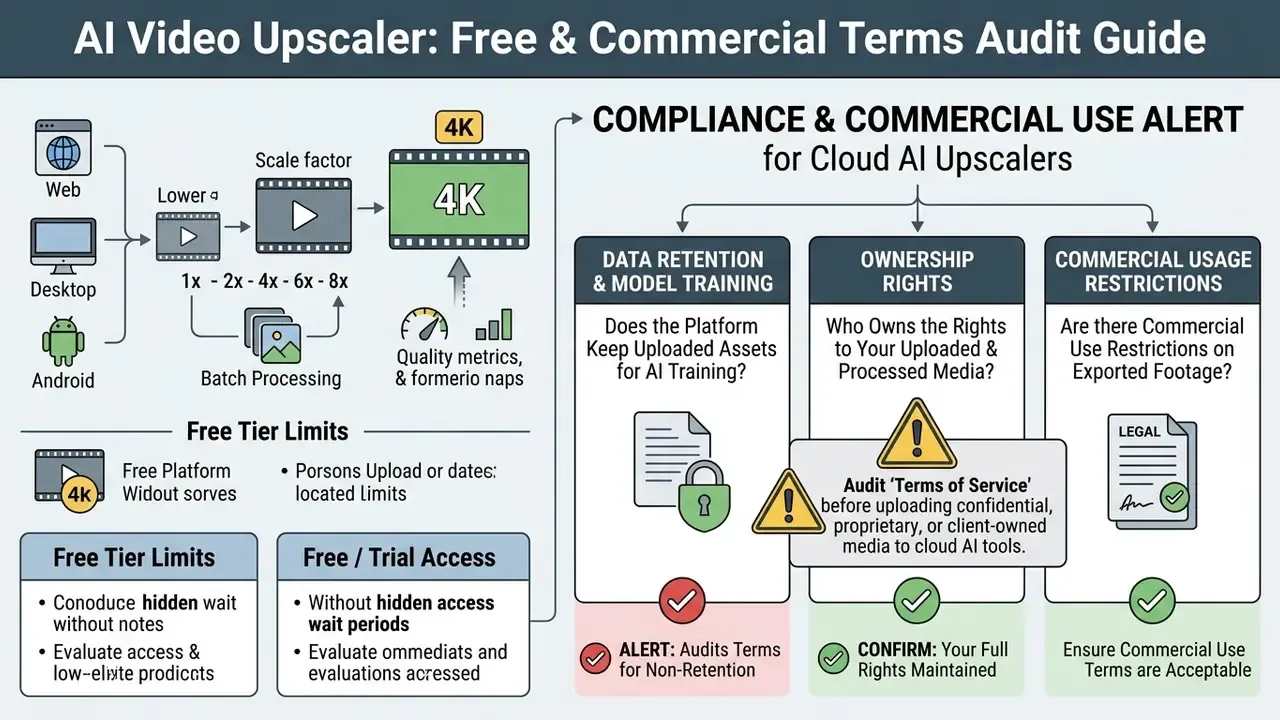 Checklist for auditing cloud platform terms regarding data retention, ownership rights, and commercial usage