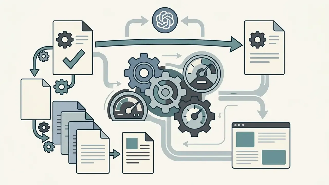 System of gears and gauges connecting document files to an AI fanfic generator interface