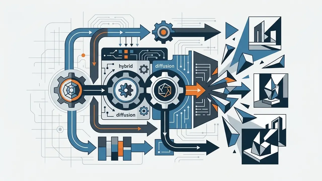 Interconnected gears and circuits transforming data inputs into diverse geometric and architectural images