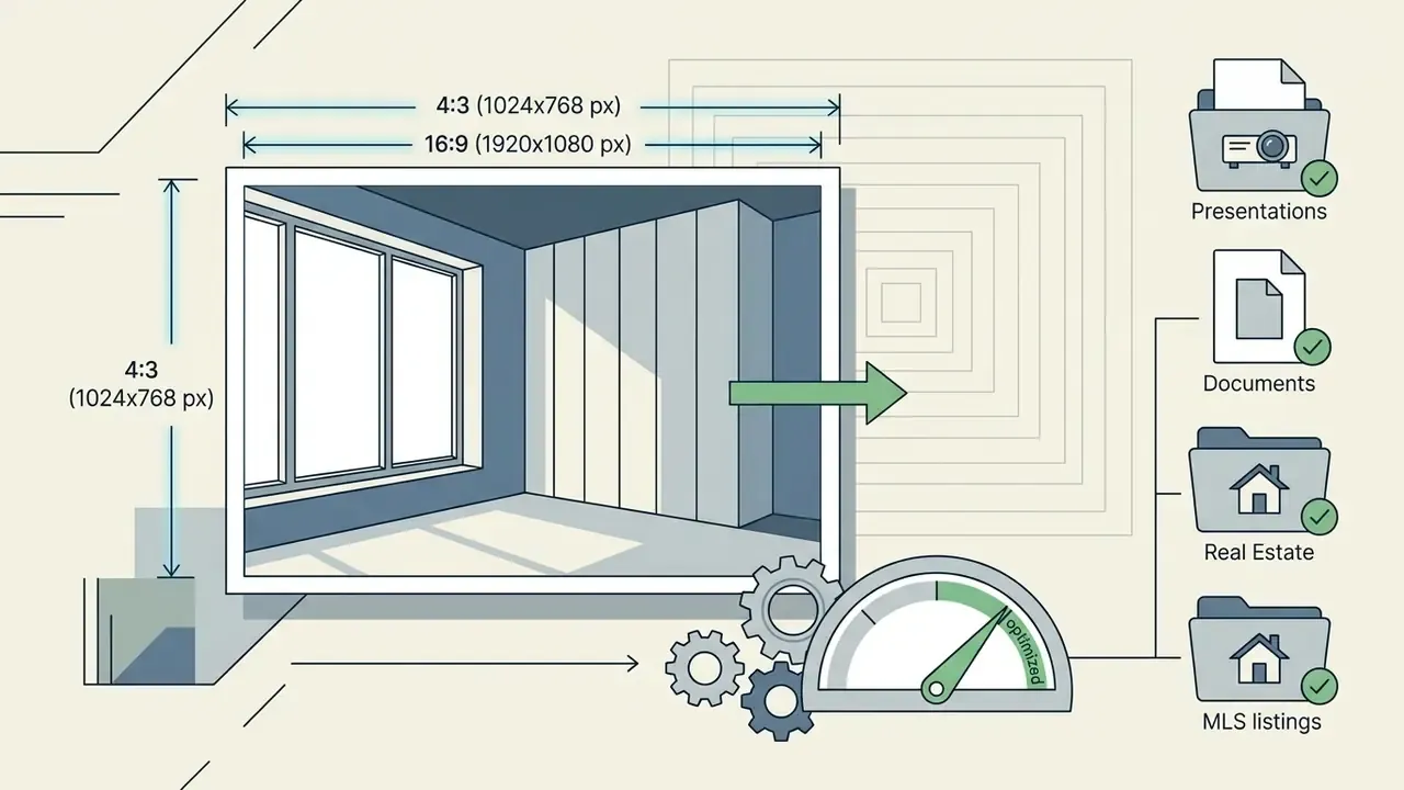 Interior room photo processed through a gauge to fit standard aspect ratios for professional file usage
