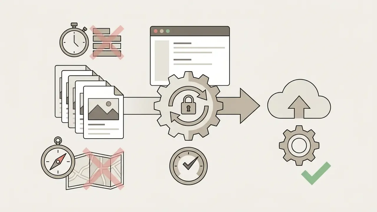 Image files passing through a gear mechanism to strip metadata before cloud upload