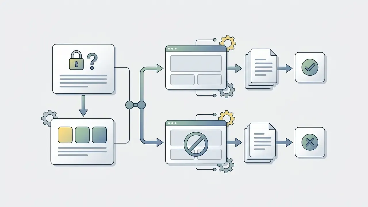 Logic path showing how app licensing and asset usage determine if a collage export is permitted