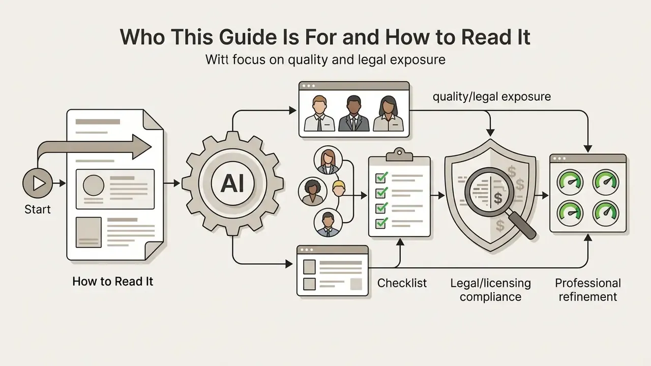 Process flow showing document analysis, AI gear processing, team review, and legal compliance checks