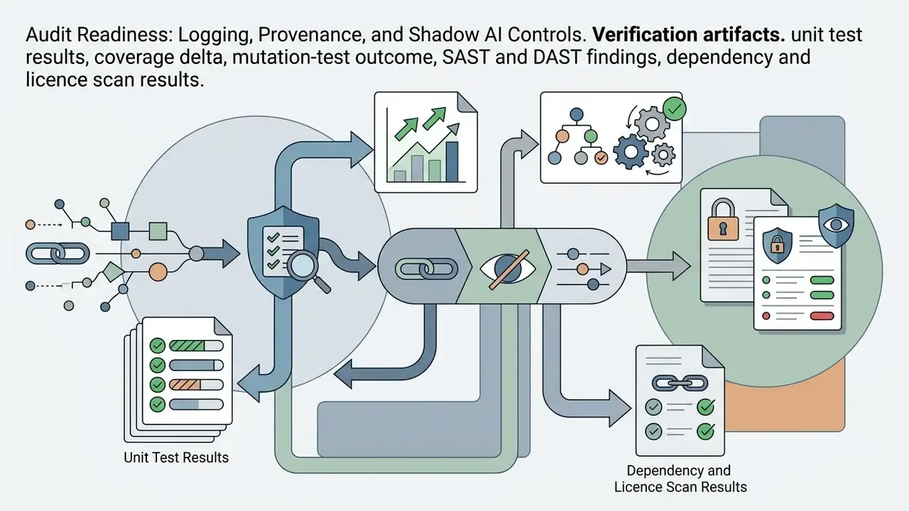 System processing unit test results and scan data into verified security and compliance documentation