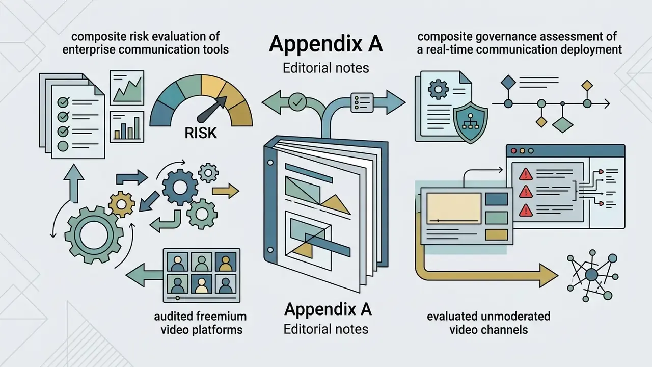 Central binder with split arrows pointing to risk assessment icons and governance evaluation workflows
