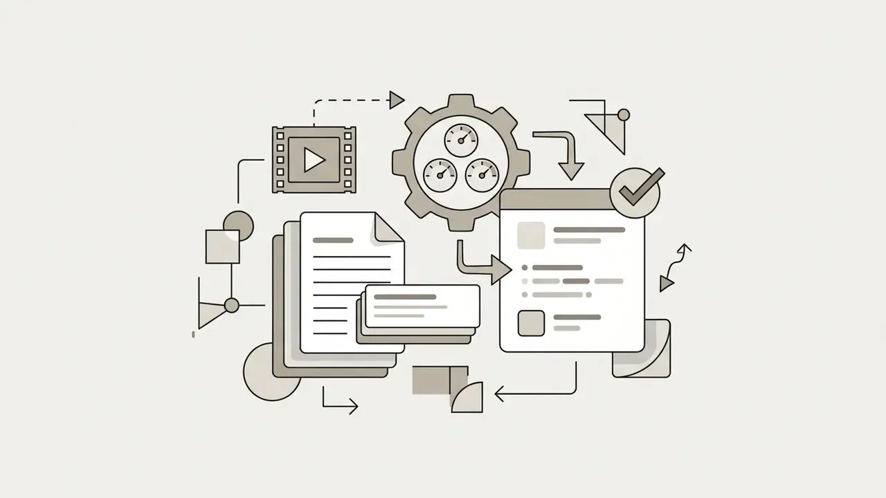 Gear mechanism linking document files to a checklist interface for an AI professional headshot generator