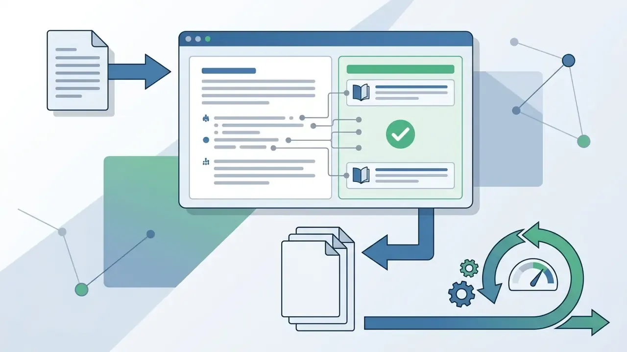 Document data entering a browser interface to be mapped to citations and refined through a feedback loop