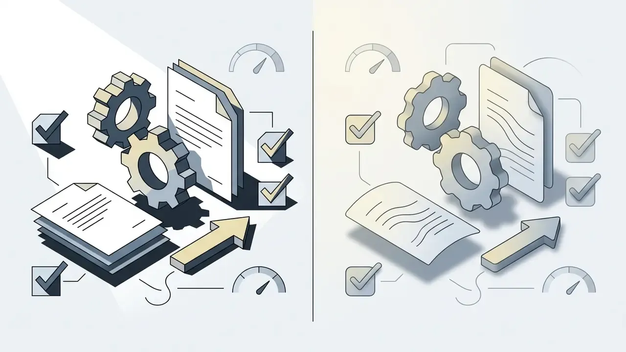 Side-by-side comparison of sharp shadows and high contrast versus soft light with gradual transitions