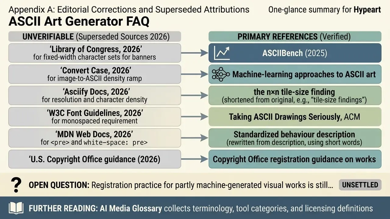 Comparison table mapping superseded 2026 source attributions to updated primary references