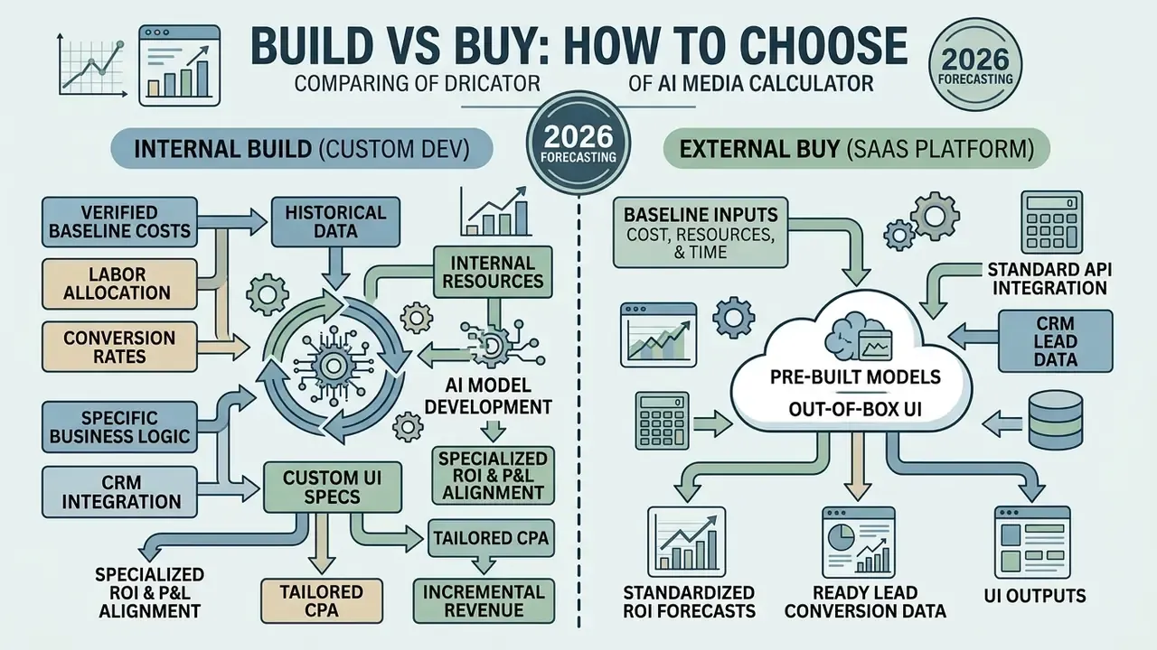 Comparison diagram contrasting internal custom development workflows with external SaaS platform models