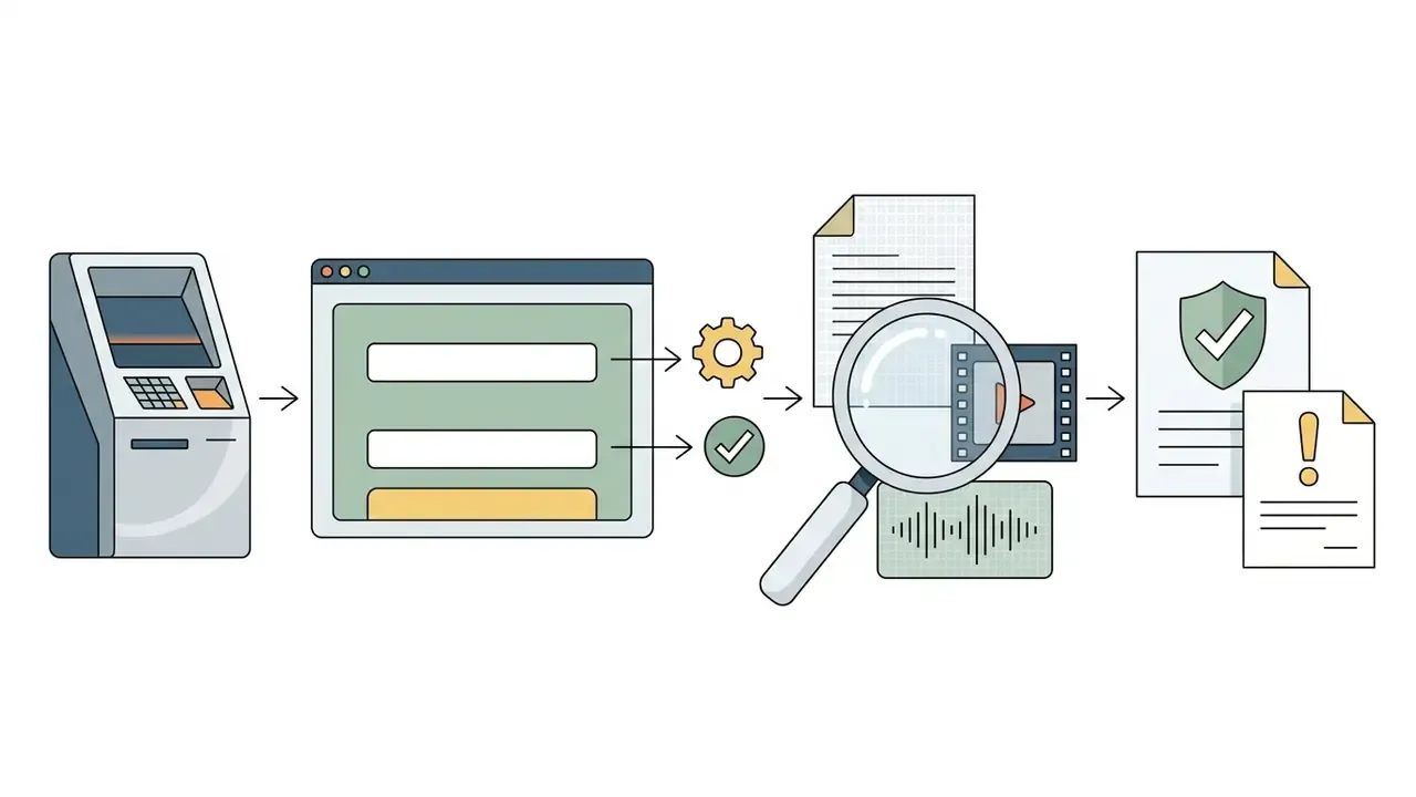 Terminal interface processing documents and media files for SynthID verification and status reporting