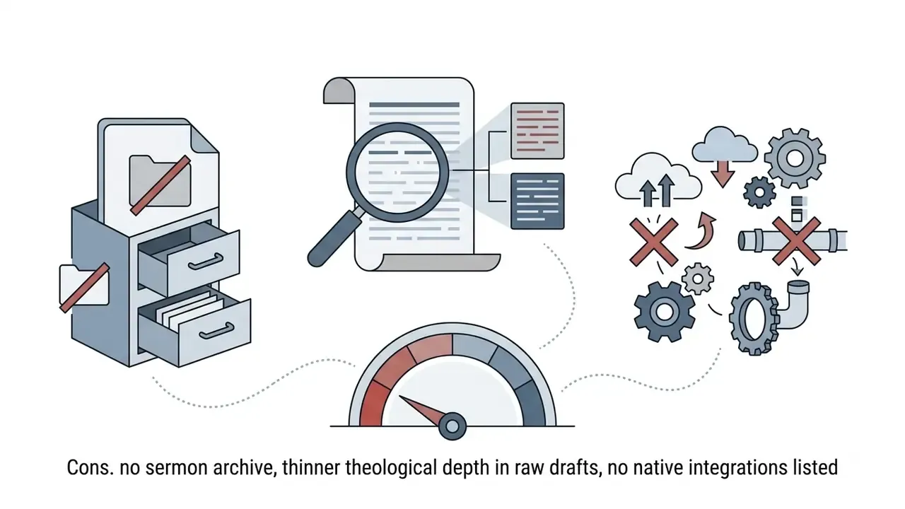 Filing cabinet with crossed out files, magnifying glass over text, and gears with blocked connections