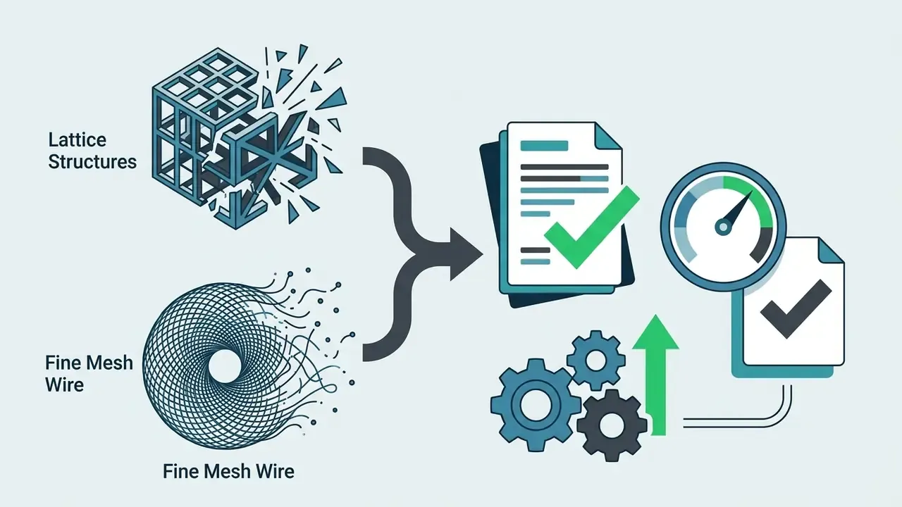 Visual representation showing how to avoid complex lattice and mesh wire structures in AI video generation