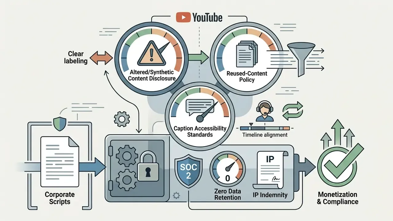 Gauges and icons mapping content disclosure, policy, accessibility, and data security to monetization