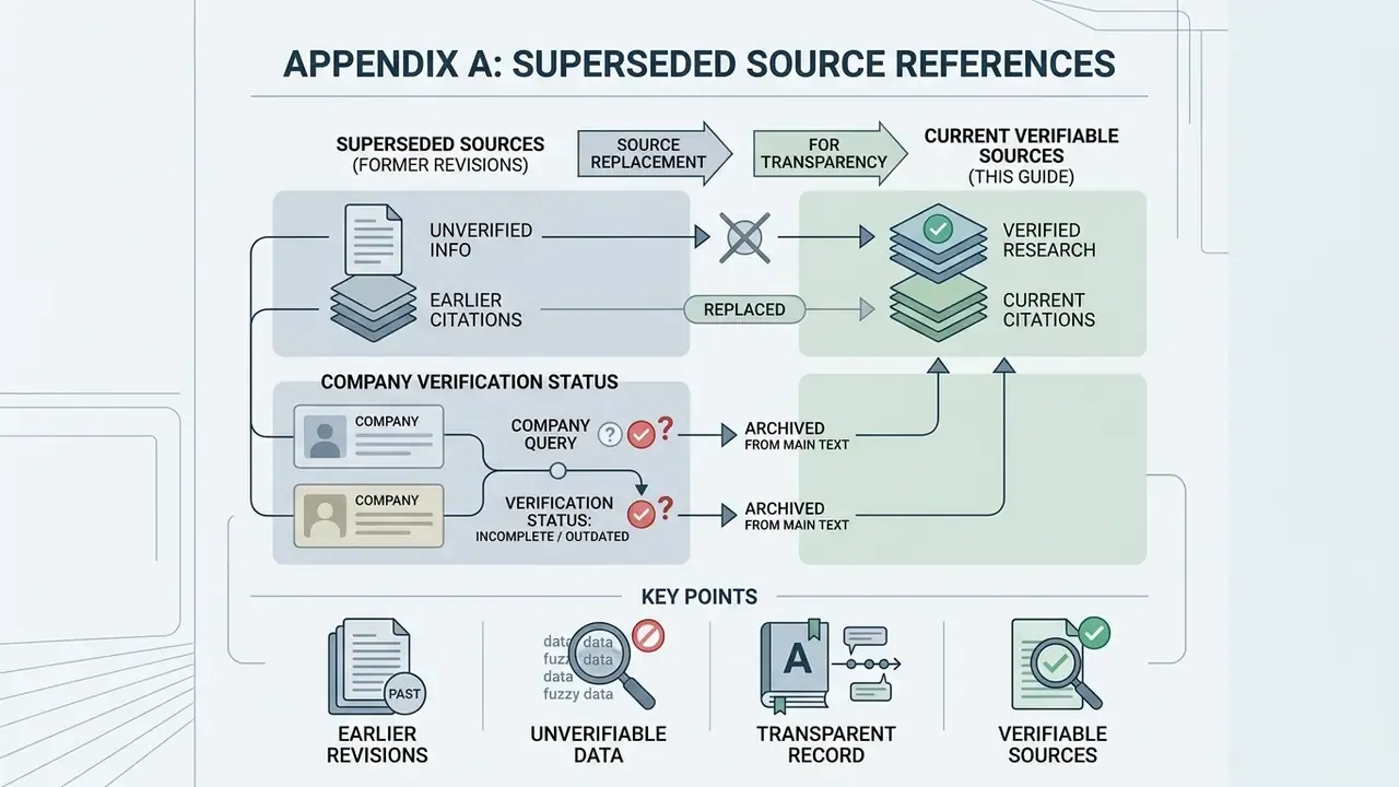 Diagram mapping the replacement of superseded citations with verified research and current source references