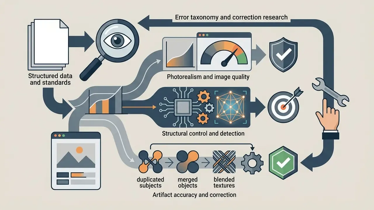 Flowchart showing data processing steps for detecting structural artifacts and image quality errors