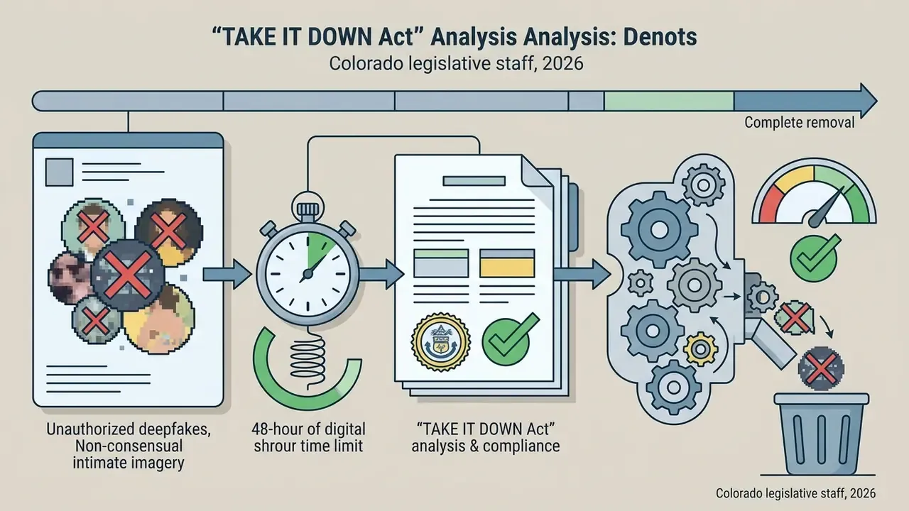 Timeline showing the process of identifying, timing, and removing non-consensual AI imagery from platforms