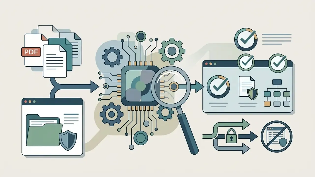 Files and folders passing through a central processor to be audited and verified for data security