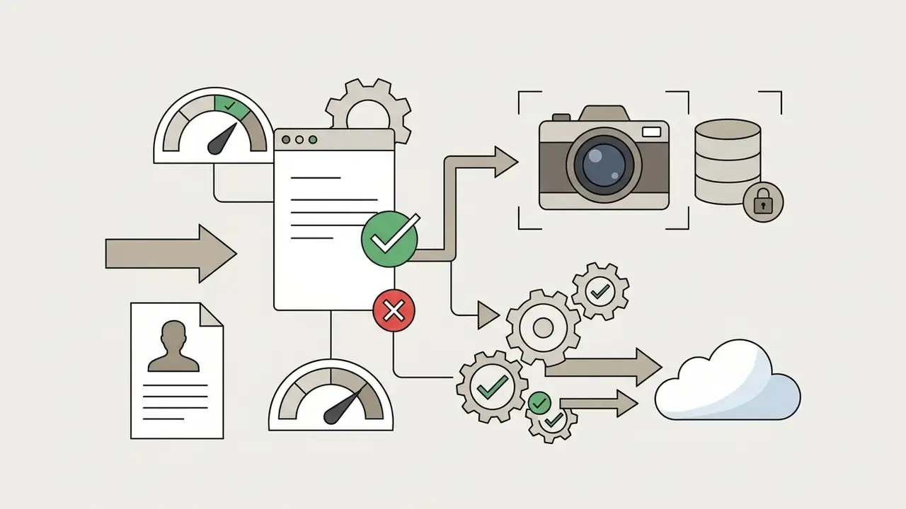 Personal data document processing through a compliance filter to secure camera and cloud storage assets