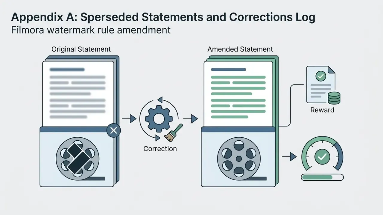 Document with a film reel icon being updated by a gear to show a reward and a progress gauge
