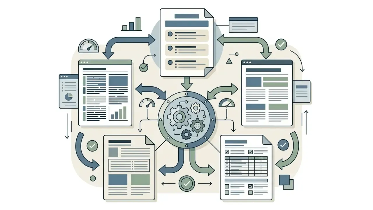 Gear mechanism processing text documents into various structured formats like lists and tables