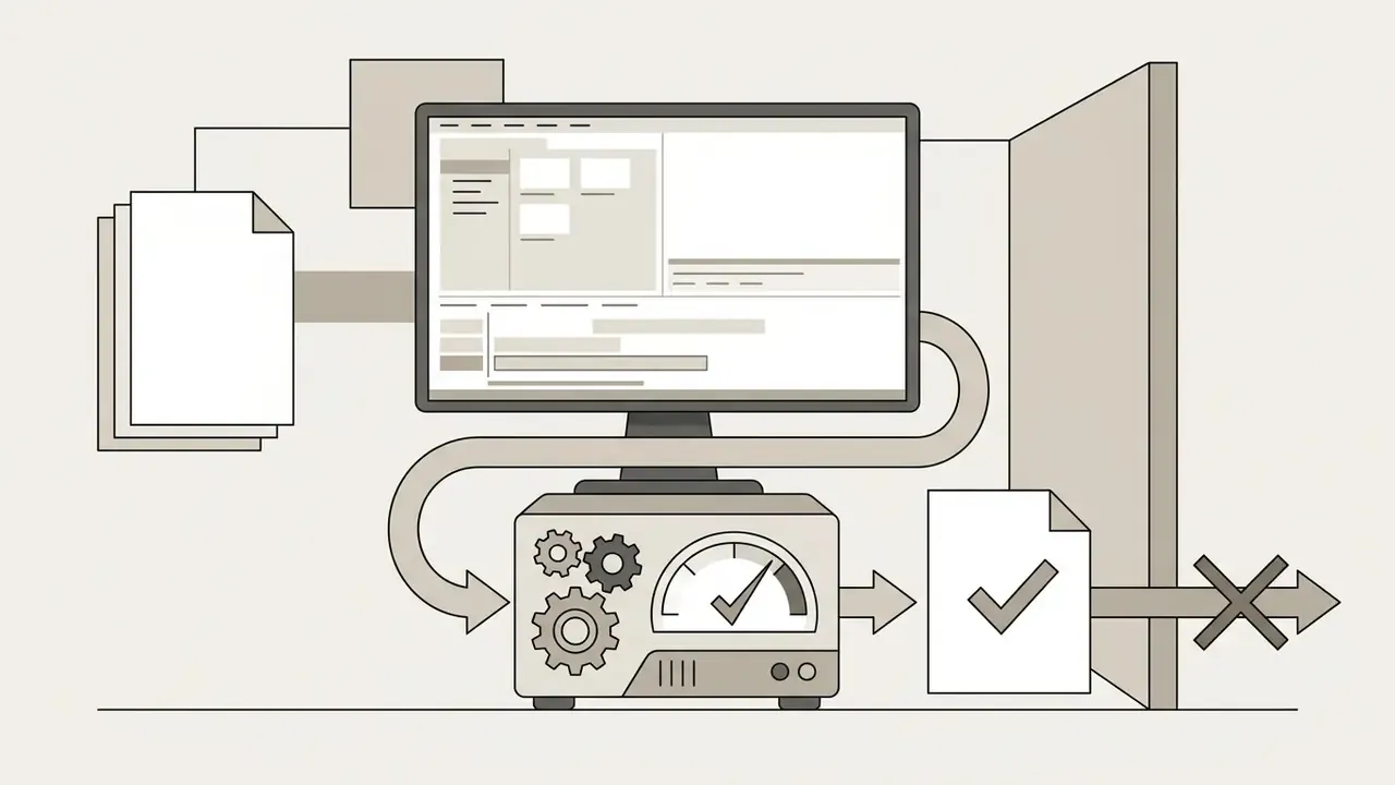 Computer monitor processing local media files through an internal engine to generate verified output