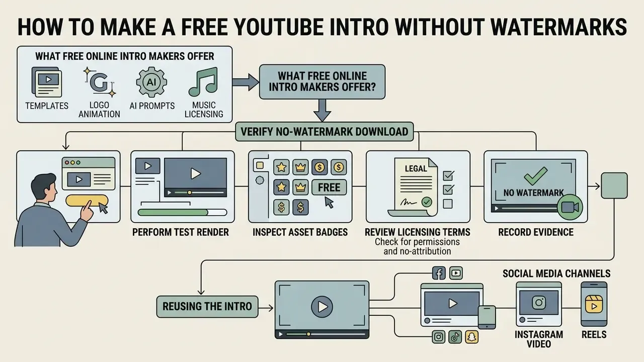 Step-by-step process for verifying and repurposing video openers across various social media platforms