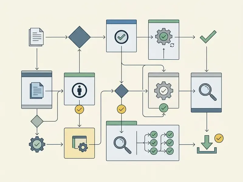 Step-by-step flowchart illustrating license classification, attribution checks, and asset deployment protocols