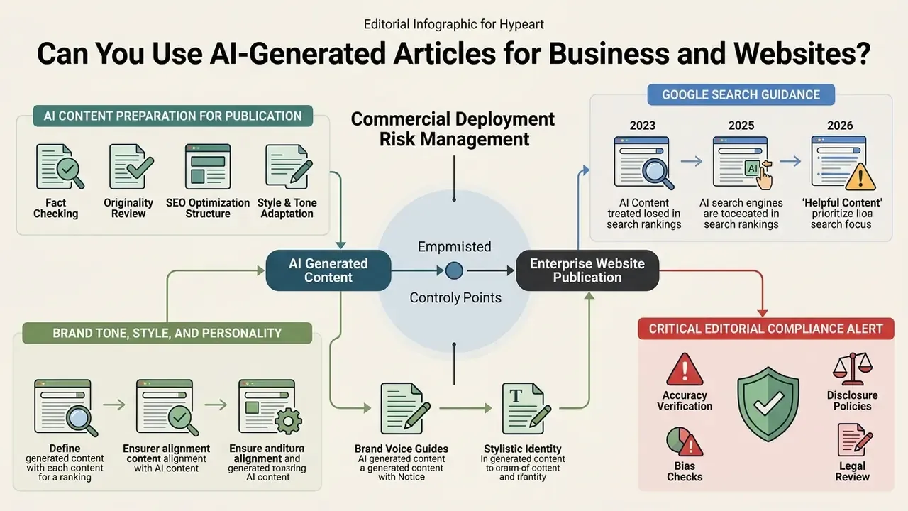 Infographic outlining risk management steps for publishing content from preparation to compliance
