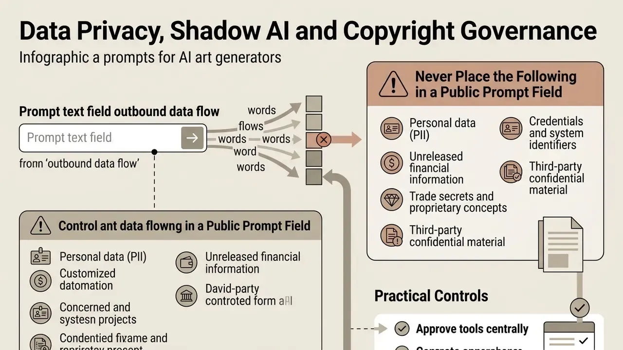Infographic showing how prompt text fields create outbound data flows that risk exposing sensitive information