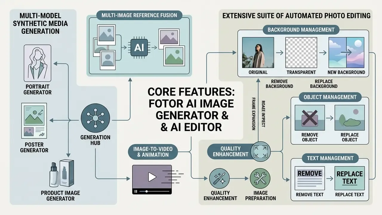 Systematic overview of synthetic media generation and automated photo editing tools and workflows