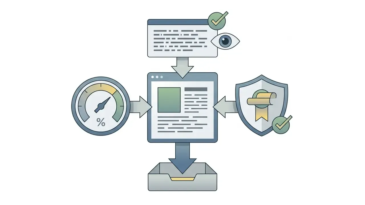 Central document interface receiving data from a gauge, a shield, and a text review panel for export