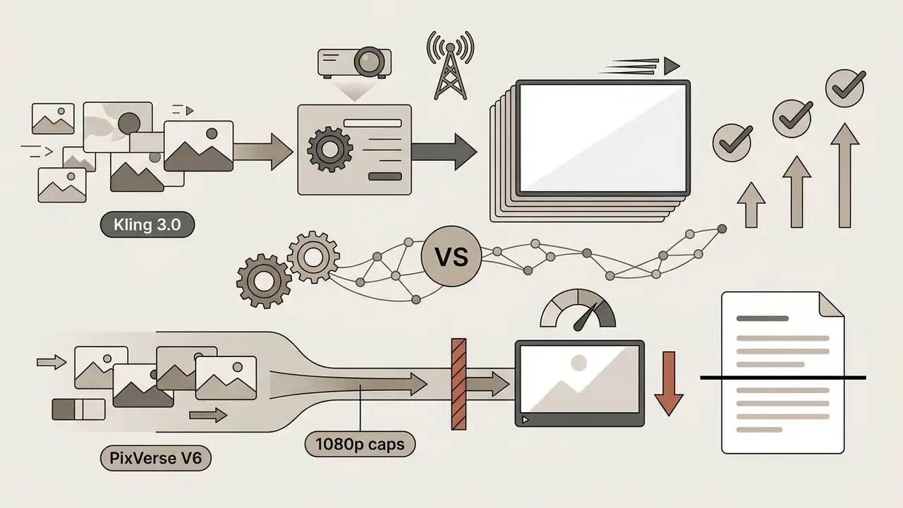 Visual comparison showing high resolution workflows versus restricted 1080p output for video generation