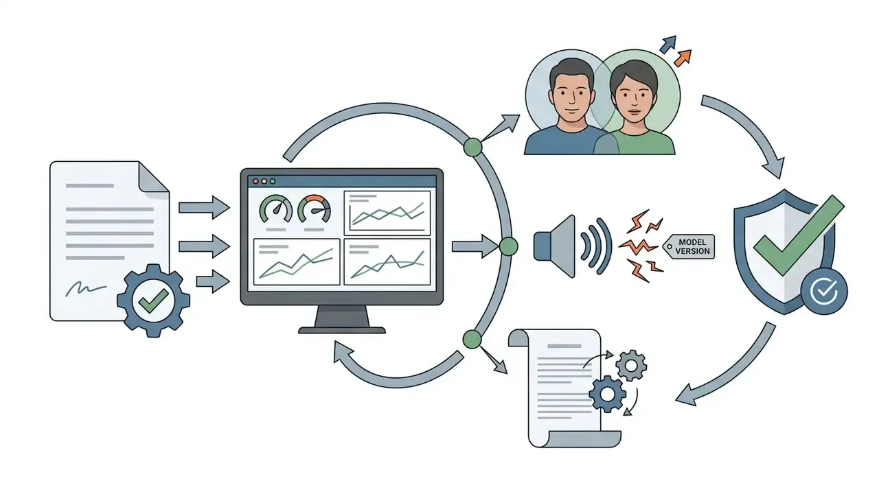 Dashboard monitoring avatar identity, voice quality, and terms leading to a compliance shield verification