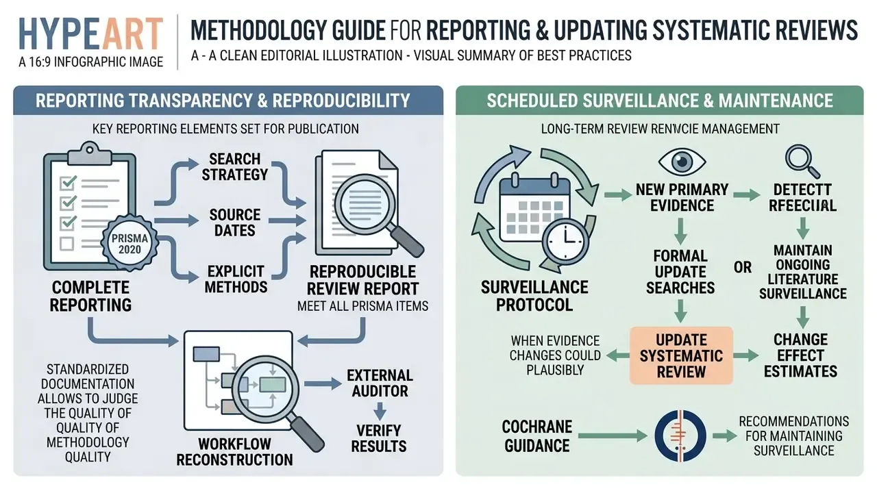 Infographic comparing reporting transparency requirements with scheduled surveillance protocols for reviews