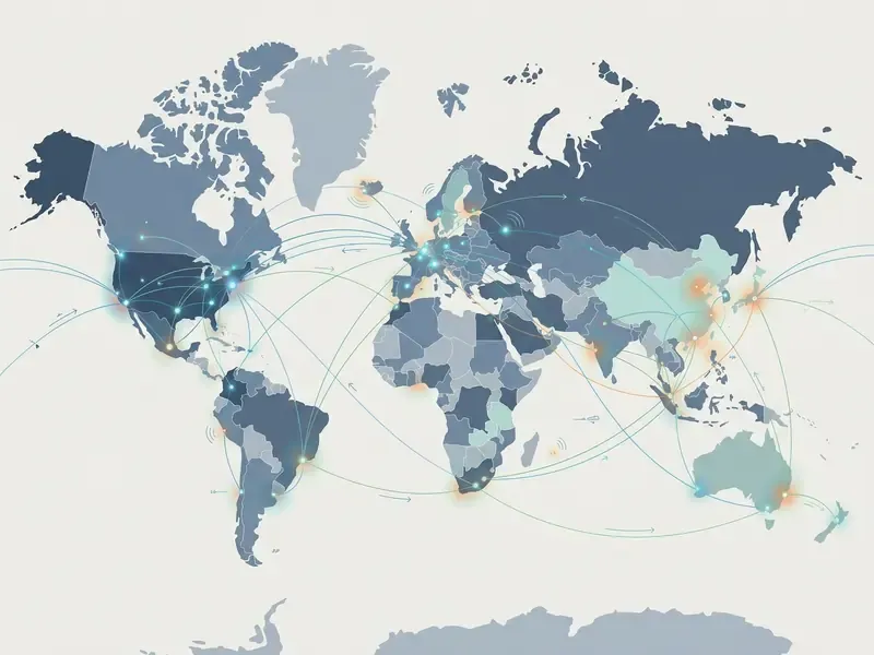 Vector map showing global network connections between users for a video llamada online con gente desconocida