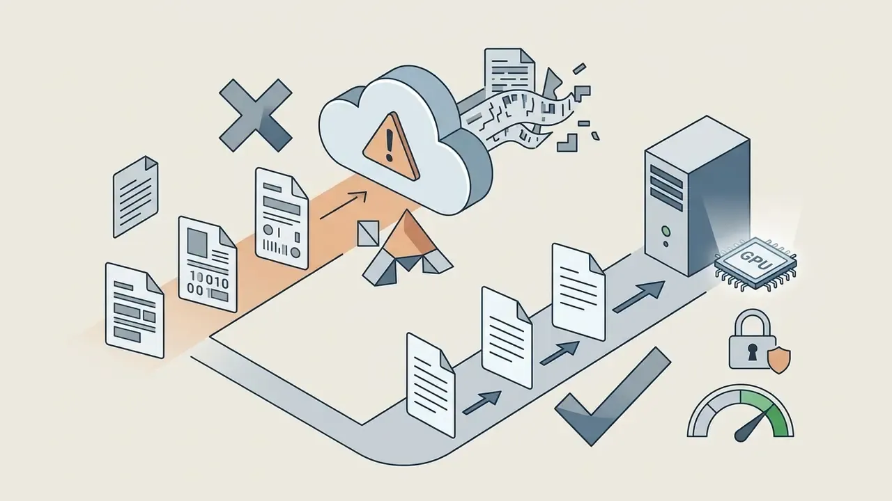 Documents moving to secure local GPU processing instead of cloud storage to avoid data corruption