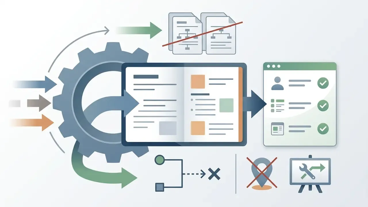 Gear mechanism processing document information into a verified list with crossed out obsolete files