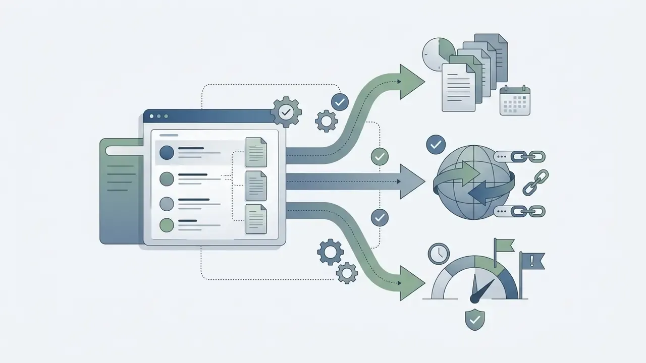Centralized dashboard connecting subprocessor lists to retention schedules, global transfers, and breach timelines