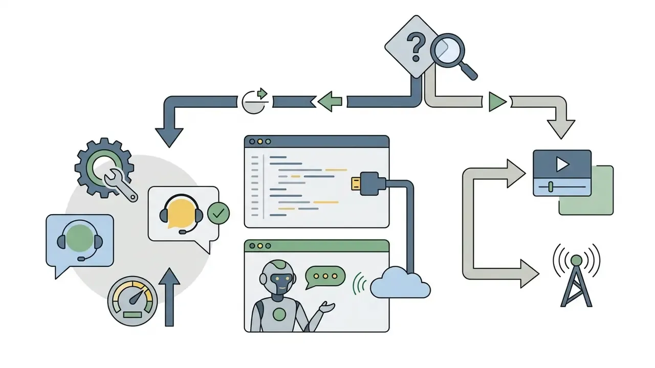 WebRTC API code and interactive avatar windows connecting to real-time video and signal transmission
