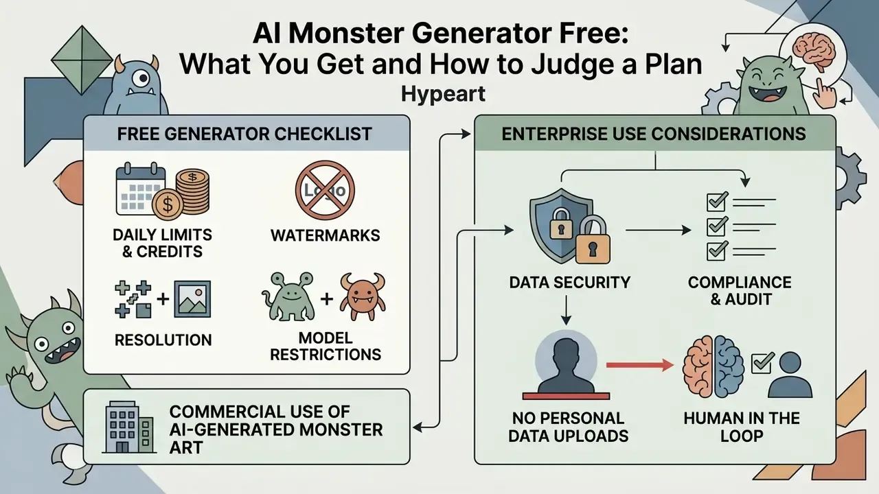 Infographic comparing free generator checklists with enterprise security and compliance considerations
