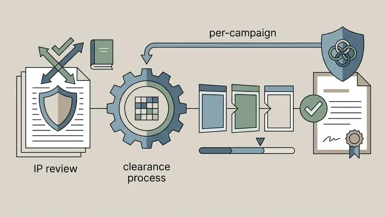 Legal document and gear mechanism connecting to a series of panels and a certified clearance certificate