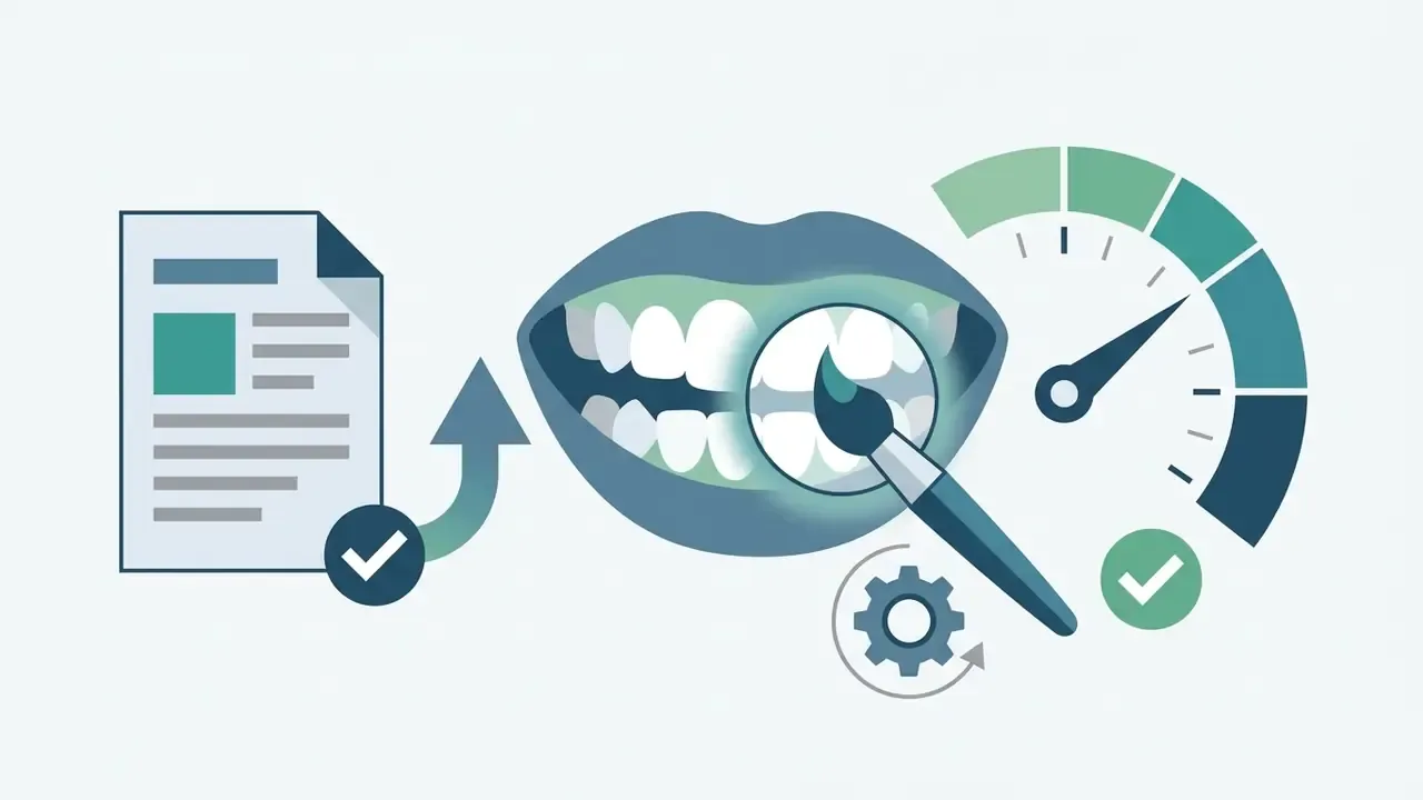 Brush tool applying soft feathering effects to teeth with a gauge indicating adjustment levels