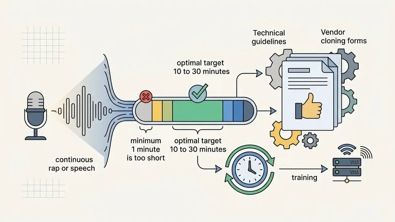 Microphone audio input feeding into a duration gauge for training data optimization