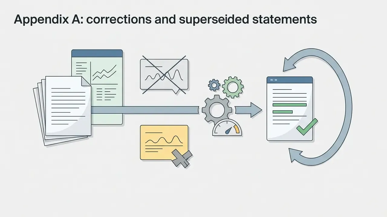 Documents moving through gears and a gauge to be corrected and updated into a final verified report