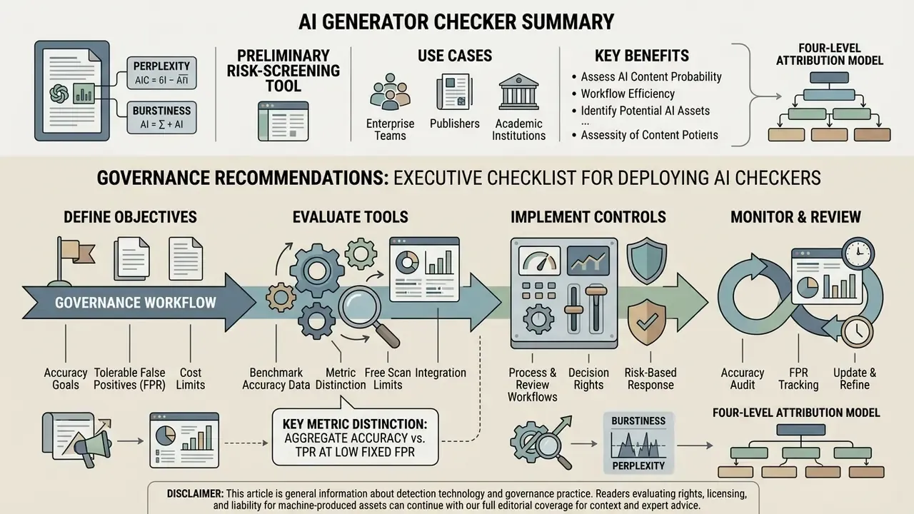 Summary of risk-screening tools and a four-stage governance workflow for deploying detection software