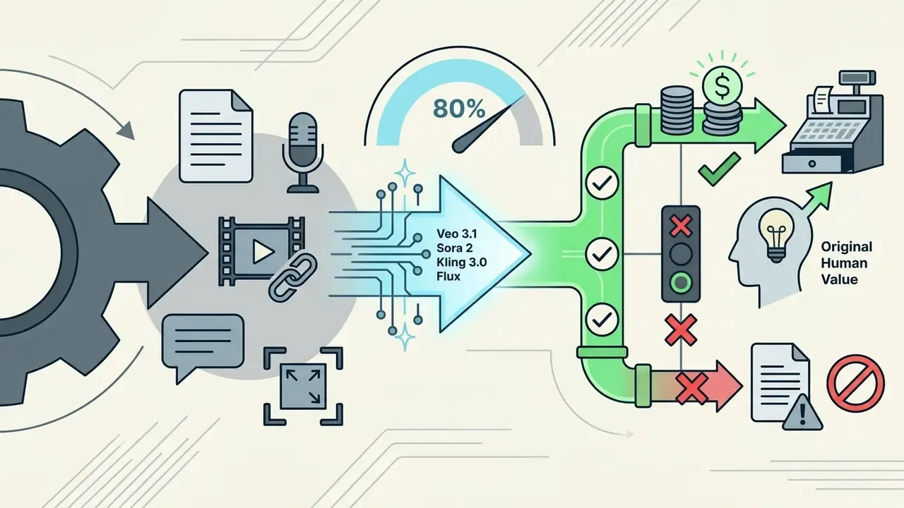 AI automation reducing labor and the split between monetized human value and blocked content